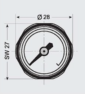medical gas gauge diaphgram
